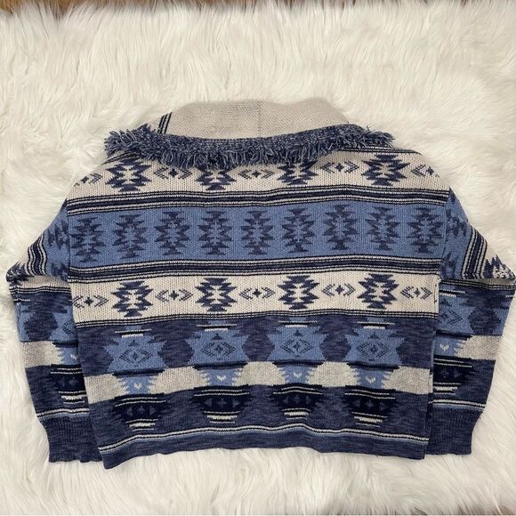 Intermix Lucy Fringed Striped Jacquard Cardigan - Picture 8 of 15